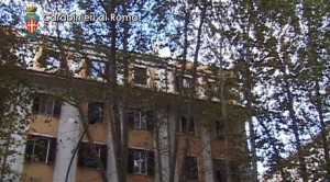 L'esterno del palazzo del quartiere Parioli dove cinque italiani, arrestati dai carabinieri del Nucleo Investigativo di Roma, facevano prostituire due ragazzine italiane di 14 e 15 anni 