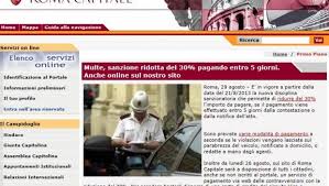La pagina del sito del comune di Roma in cui si spiega il pagamento con la riduzione del 30 per cento 