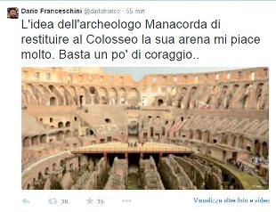 Colosseo, l'idea del ministro Franceschini: 