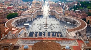 View on the St.Peter's square from the dome