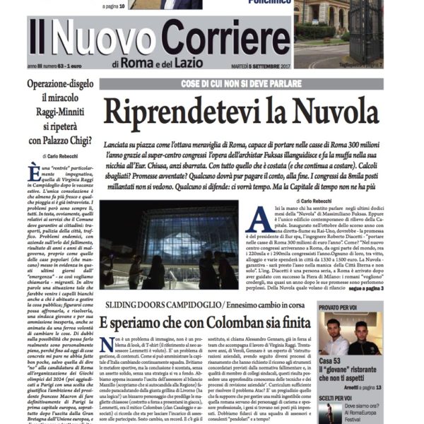 Il Nuovo Corriere n.63 del 5 settembre 2017