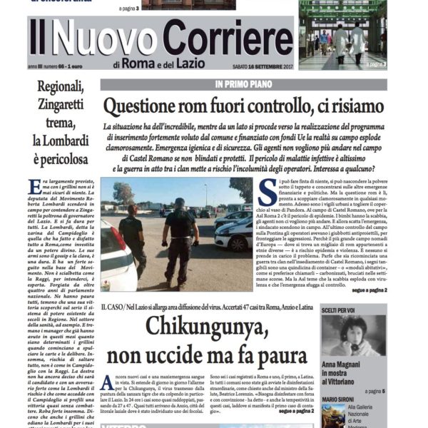 Il Nuovo Corriere n.66 del 16 settembre 2017