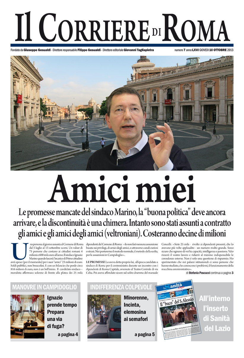 Il Corriere di Roma – NUMERO 7 ANNO LXVI – GIOVEDI' 10 OTTOBRE 2013