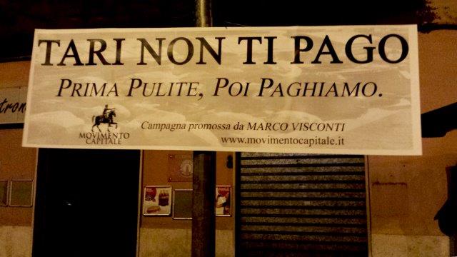 Tari non ti pago: Visconti, cartelli protesta al municipio XIII