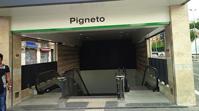 PIGNETO - La stazione della metro C riaperta dopo che era stata danneggiata dai vandali