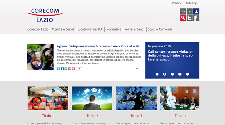Web, Corecom Lazio: 