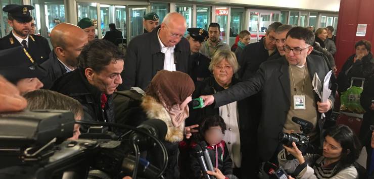 Fiumicino, rifugiati siriani arrivati grazie ai corridoi umanitari