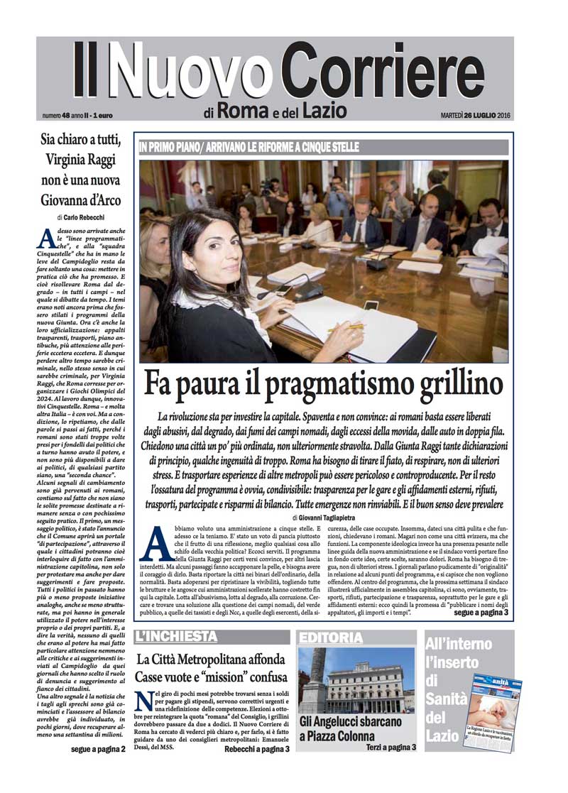 Il Nuovo Corriere di Roma – Martedì 26 Luglio 2016