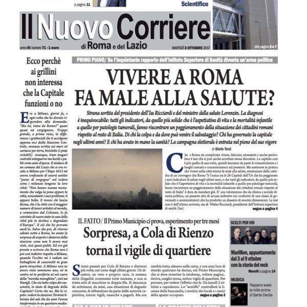 Il Nuovo Corriere n.71 del 3 ottobre 2017