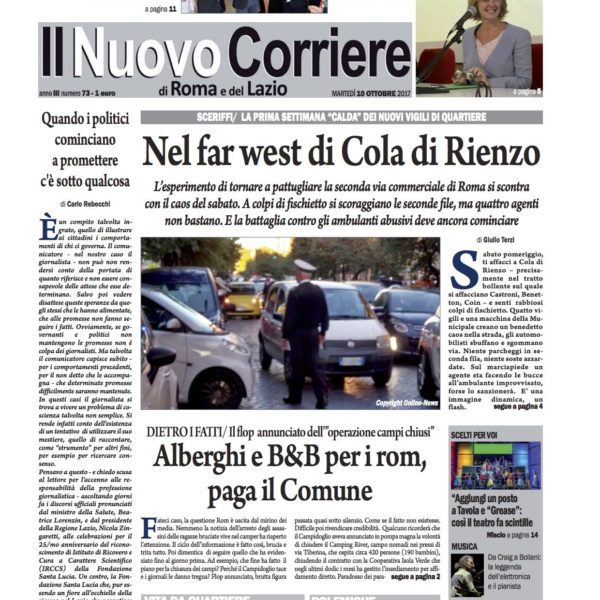 Il Nuovo Corriere n.73 del10 ottobre 2017