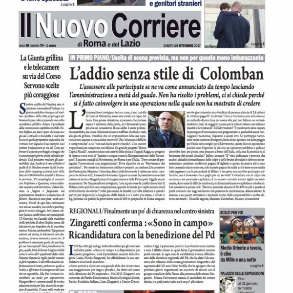 Il Nuovo Corriere n.74 del 14 ottobre 2017