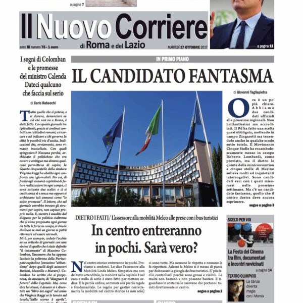 Il Nuovo Corriere n.75 del 17 ottobre 2017