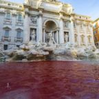 Fontana di Trevi imbrattata di vernice: nuovo blitz di Graziano Cecchini