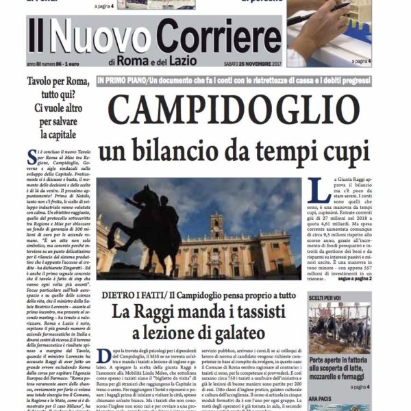 Il Nuovo Corriere n.86 del 25 novembre 2017