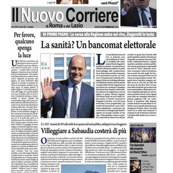 Il Nuovo Corriere n.11 del 13 febbraio 2018
