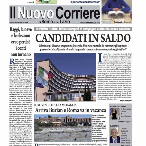 Il Nuovo Corriere n.15 del 27 febbraio 2018