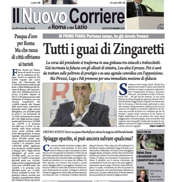 Il Nuovo Corriere n.21 del 27 marzo 2018