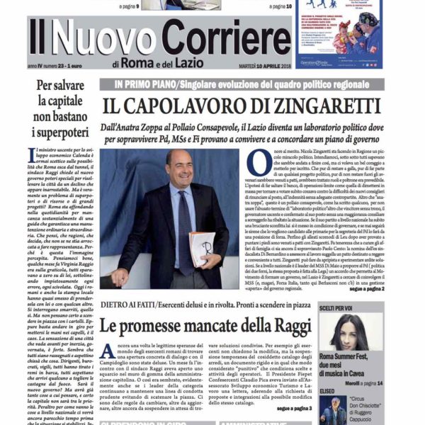 Il Nuovo Corriere n.23 del 10 aprile 2018