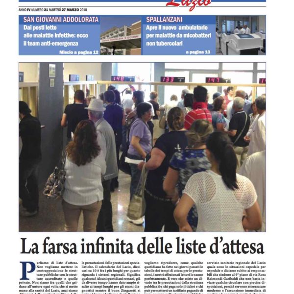 Sanità Il Nuovo Corriere n.21 del 27 marzo 2018