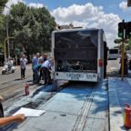 REGINA ELENA - Autobus prende fuoco